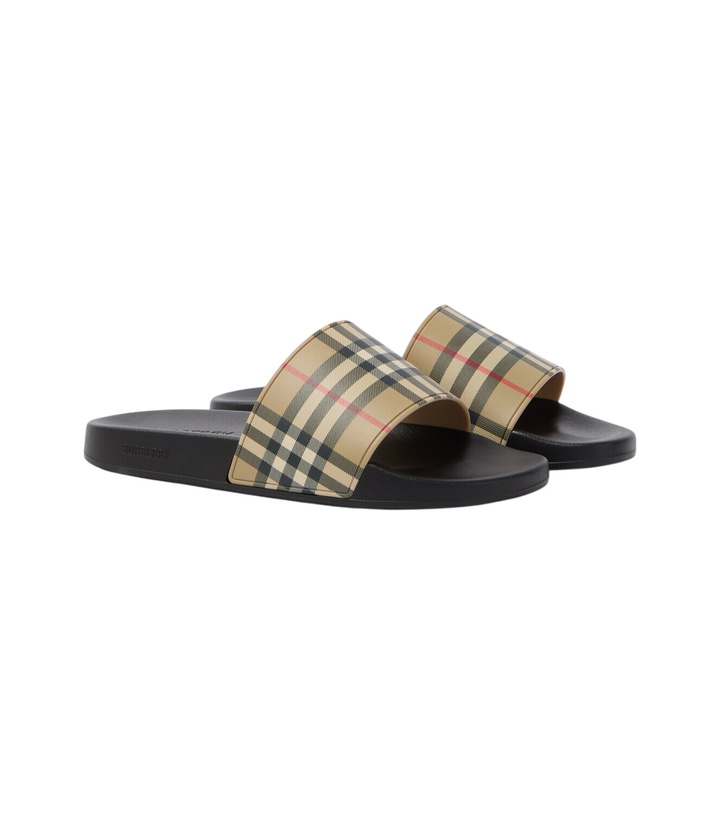 Photo: Burberry Burberry Check slides