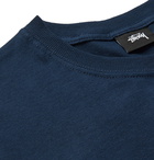 Stüssy - Logo-Print Cotton-Jersey T-Shirt - Blue