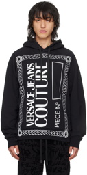 Versace Jeans Couture Black Printed Hoodie