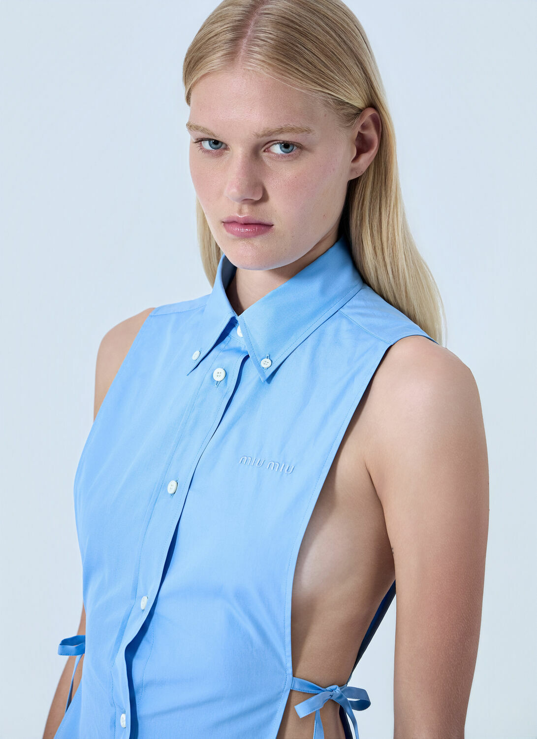 Miu Miu Poplin Sleeveless Shirt