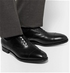 Edward Green - Chelsea Cap-Toe Burnished-Leather Oxford Shoes - Black
