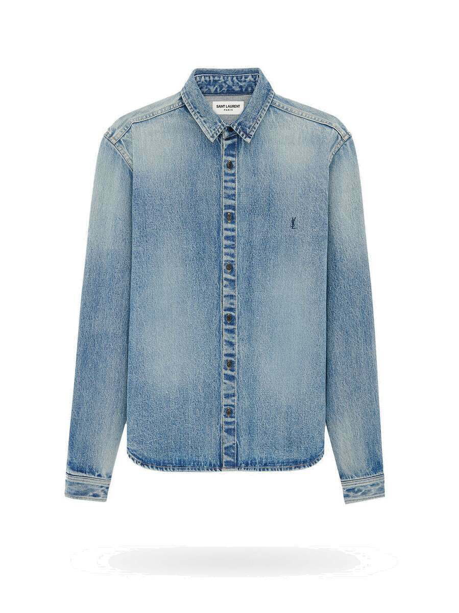 Saint Laurent - Man - Blue - Polo Shirt
