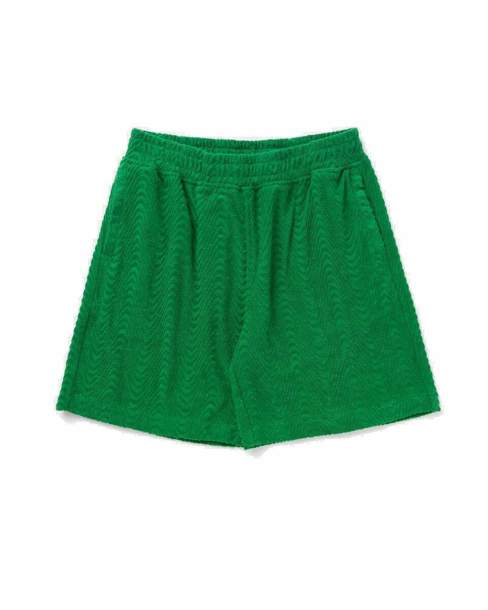 Photo: Pleasures Zen Terry Shorts Green - Mens - Casual Shorts