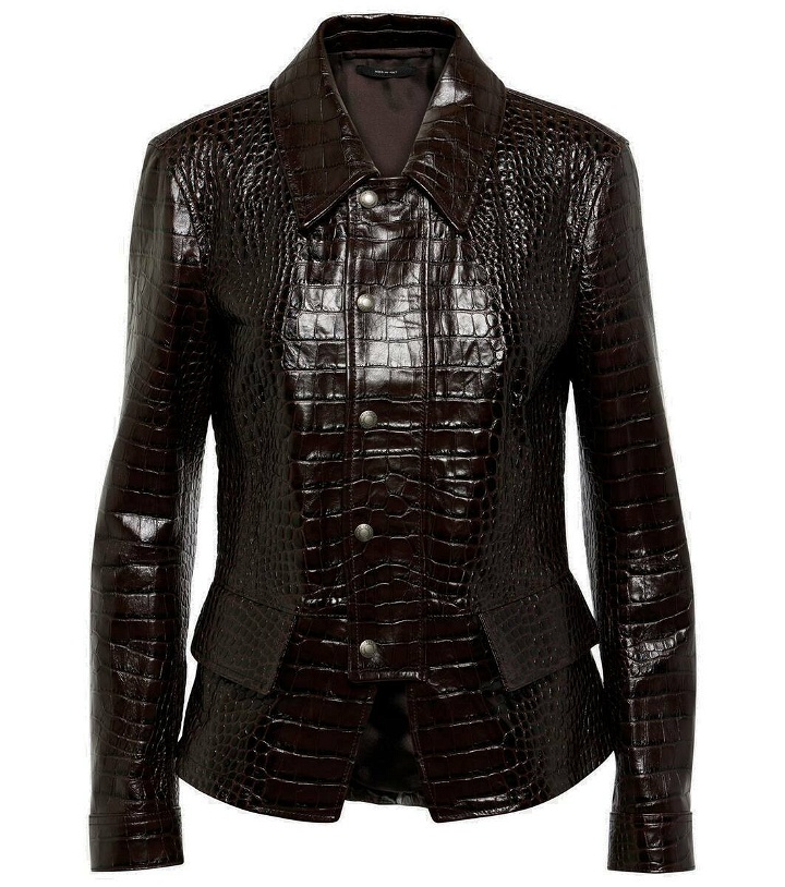 Photo: Tom Ford Croc-effect leather jacket