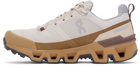 On Off-White & Brown Cloudwander Waterproof Sneakers