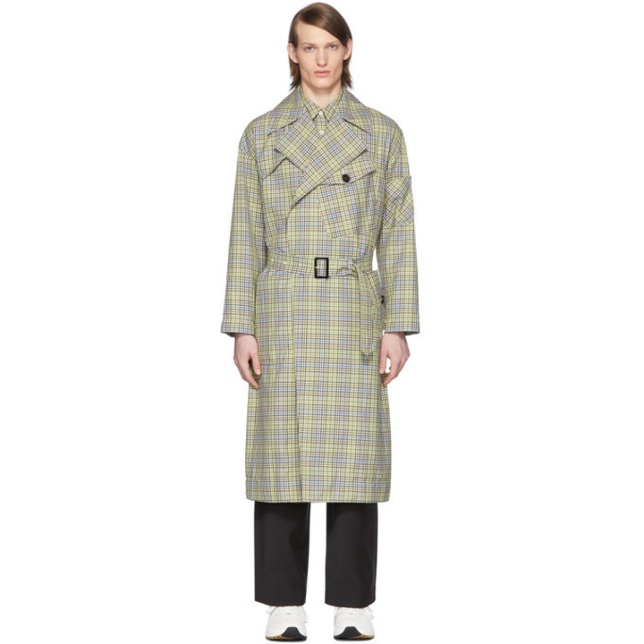 Photo: Tibi SSENSE Exclusive Green and Beige Recycled Trench Coat