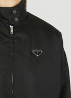 Logo Plaque Re-Nylon Jacket in Black