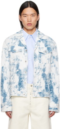 Feng Chen Wang Blue & White Printed Jacket