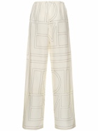 TOTEME Monogram Cotton Blend Pajama Pants