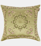 Etro Embroidered cotton cushion