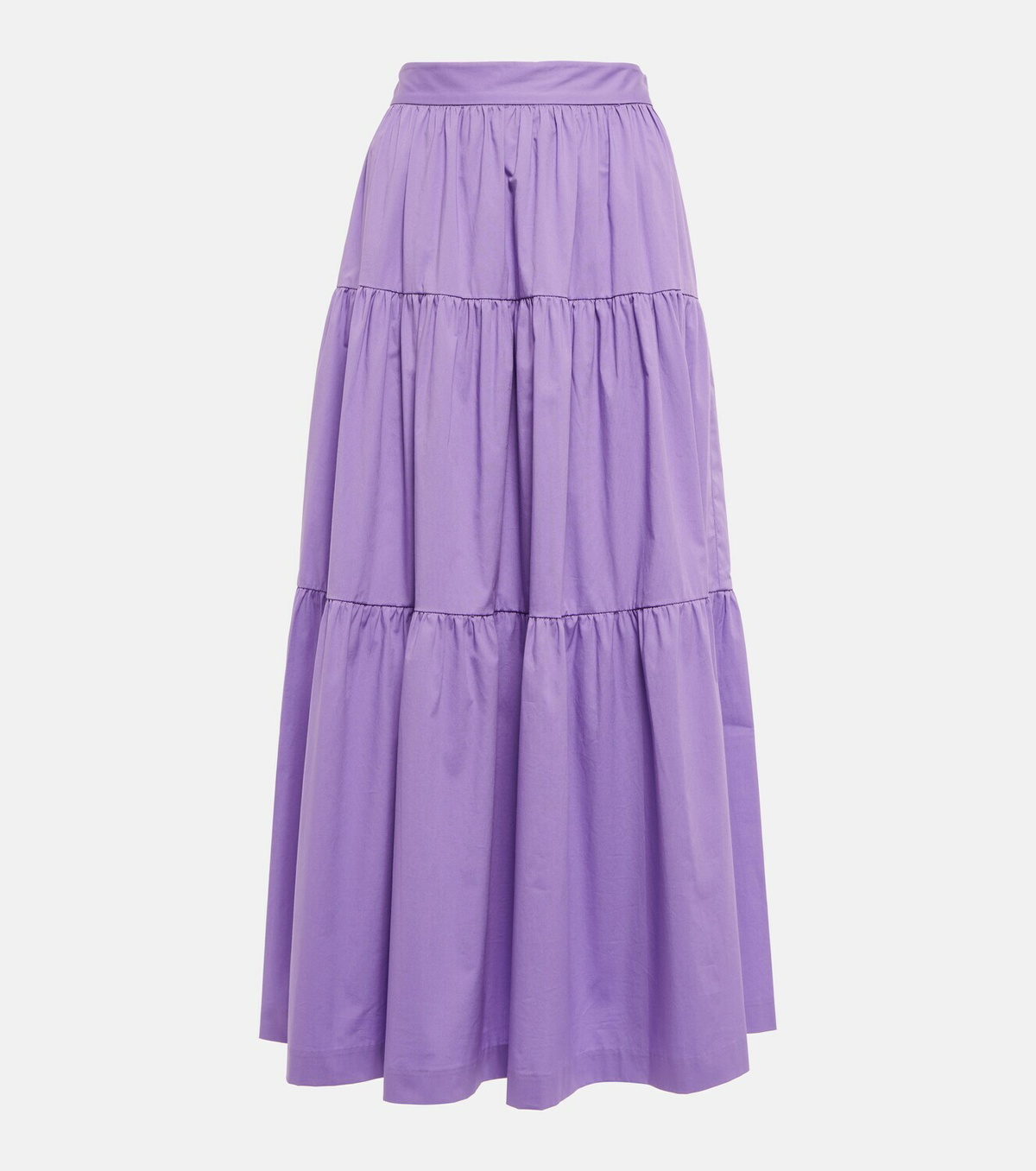 Staud - Sea tiered cotton poplin maxi skirt Staud