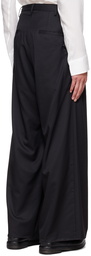 Sulvam Black Wide Trousers