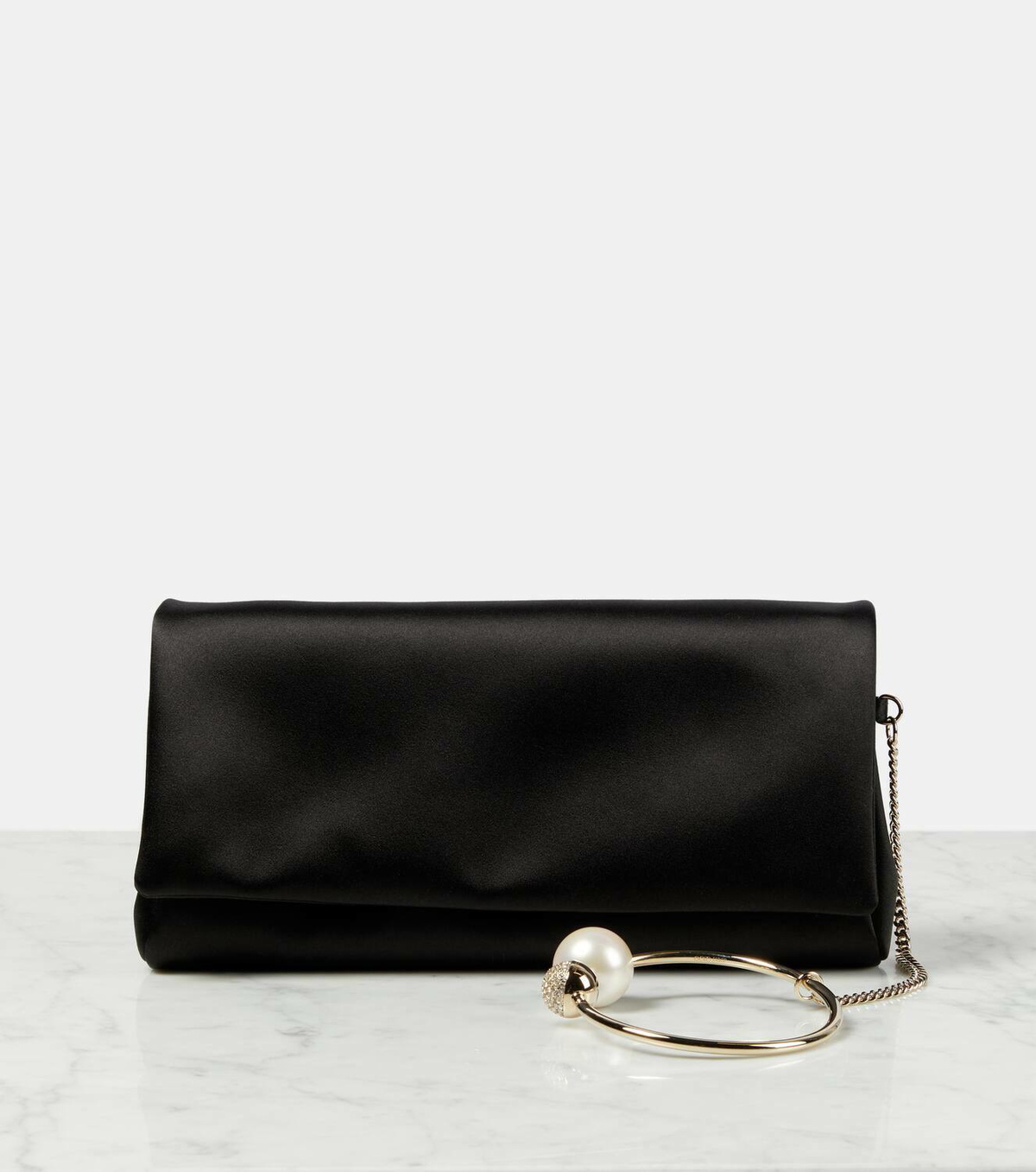 Jimmy Choo Xandra satin clutch