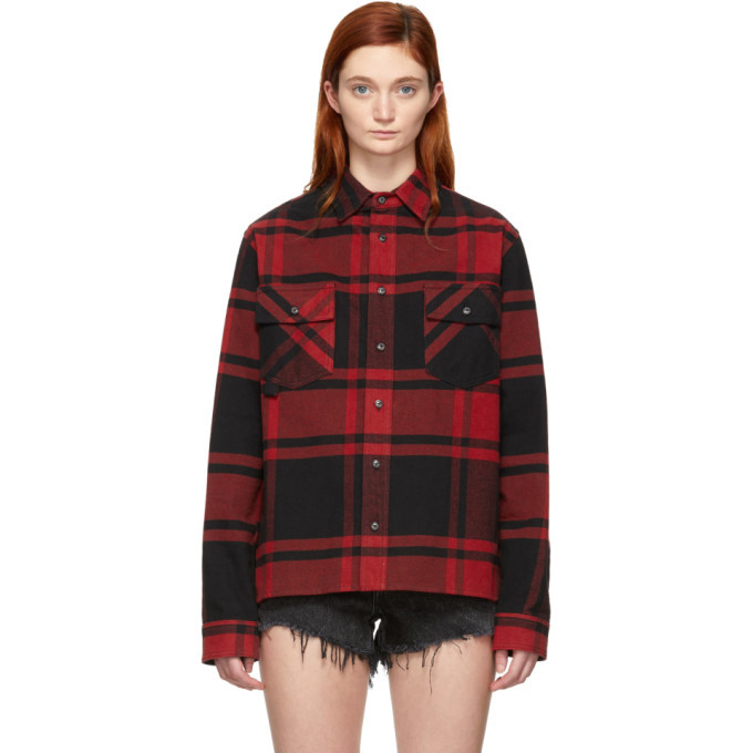 Off white stencil outlet flannel shirt