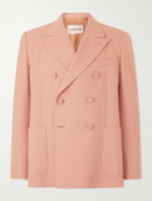 Valentino Garavani - Single-Breasted Wool-Nattè Blazer - Pink