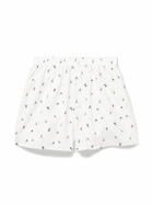 Sunspel - Printed Cotton Boxer Shorts - White