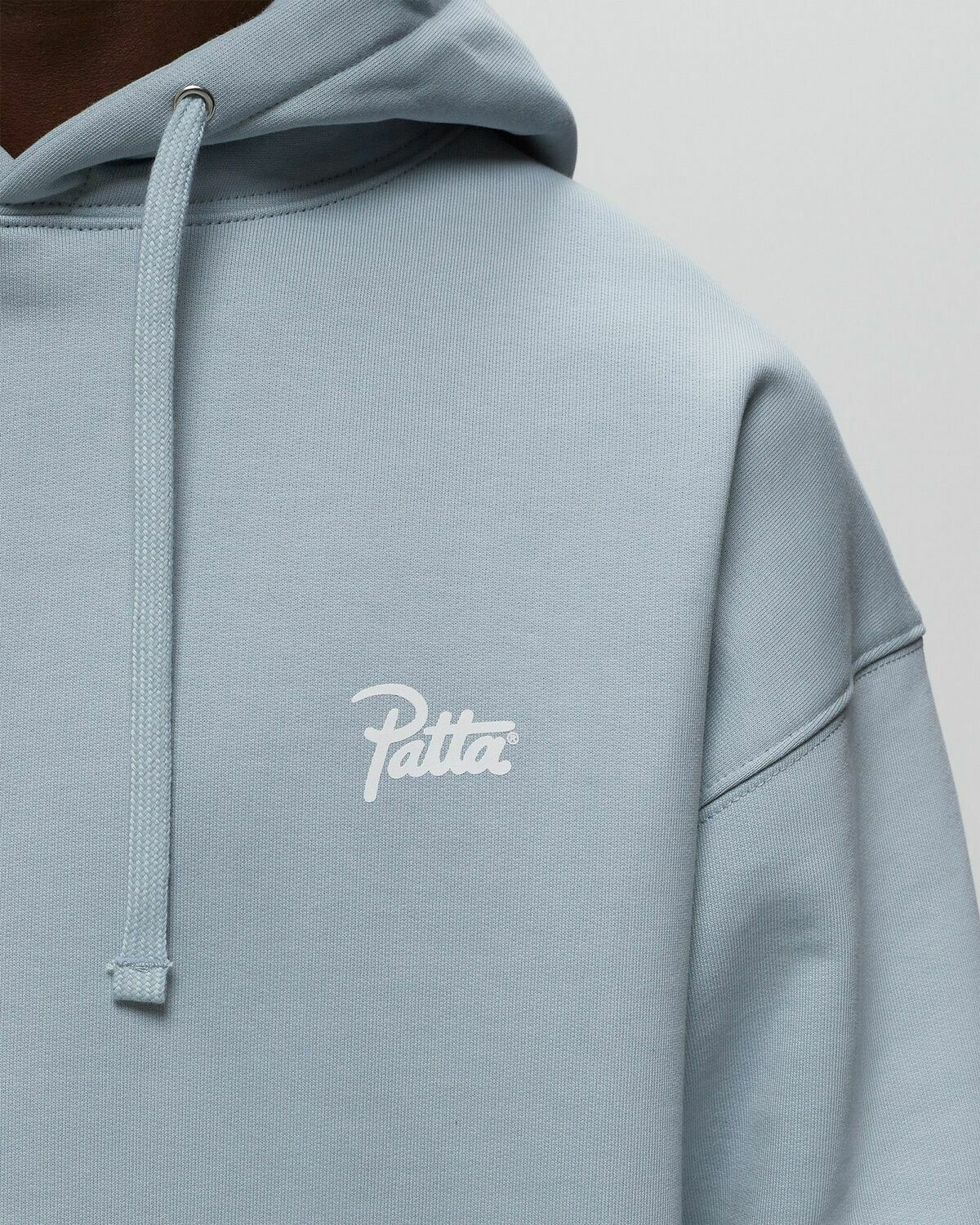 Patta Basic Waffle Zip Hooded Sweater - Melange Grey - S - Men