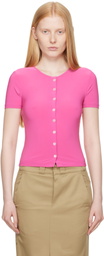 Sandy Liang Pink Ella Cardigan