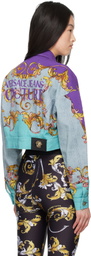 Versace Jeans Couture Multicolor Outline Barocco Denim Jacket