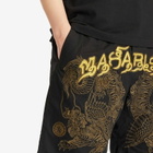 Maharishi Men's Muay Thai Embroidered Tiger Dragon Shorts in Black