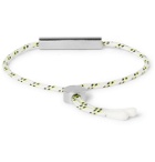 Alice Made This - Charlie Striped Cord and Stainless Steel Bracelet - White