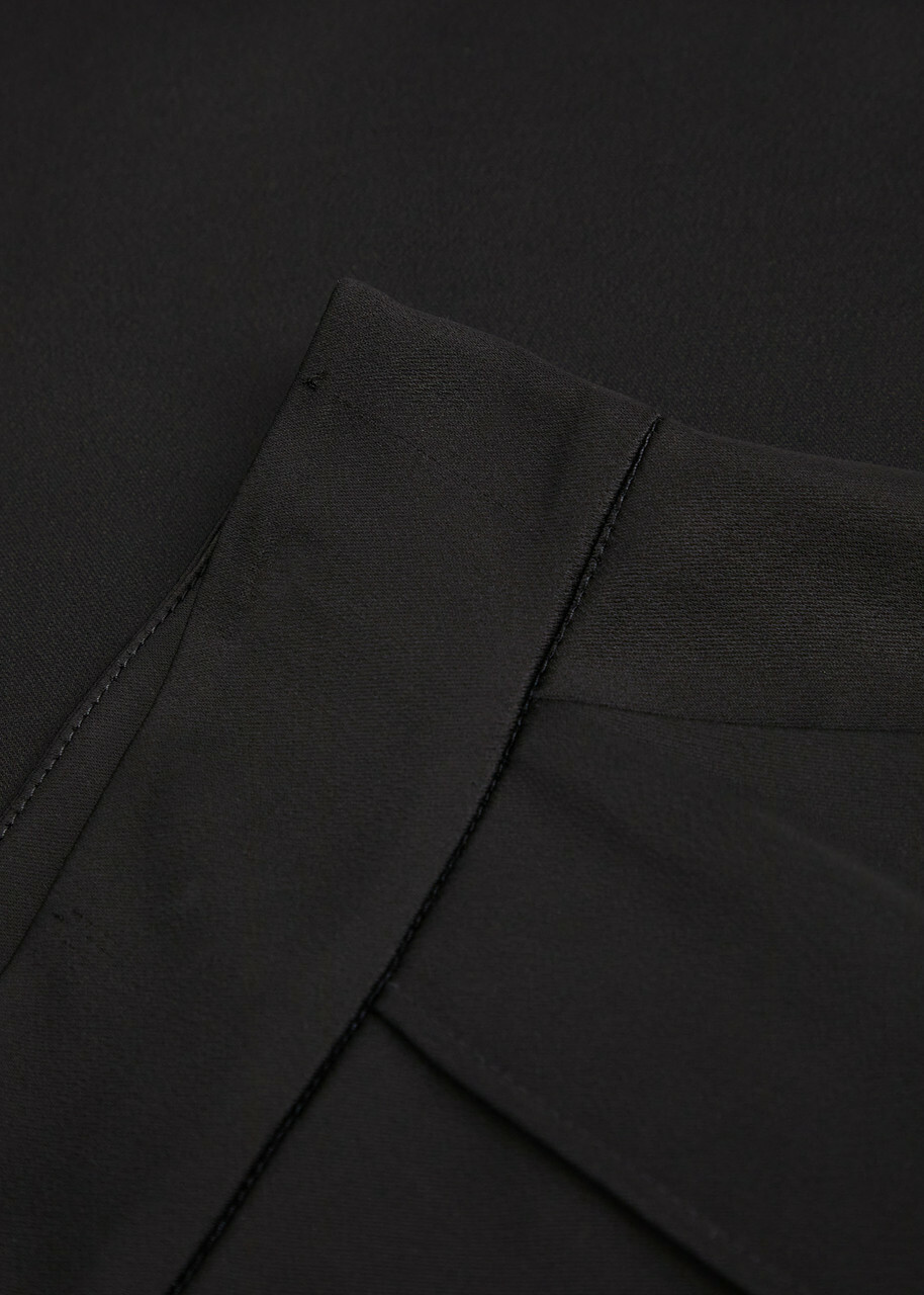 Simkhai Kyra Wide-leg Satin Trousers Black