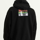 Balenciaga Men's Bumper Sticker Regular Fit Hoodie in Black