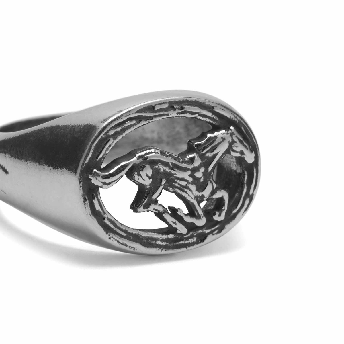 TwoJeys Men's Squared Wild Horse Ring in Sterling Silver TwoJeys