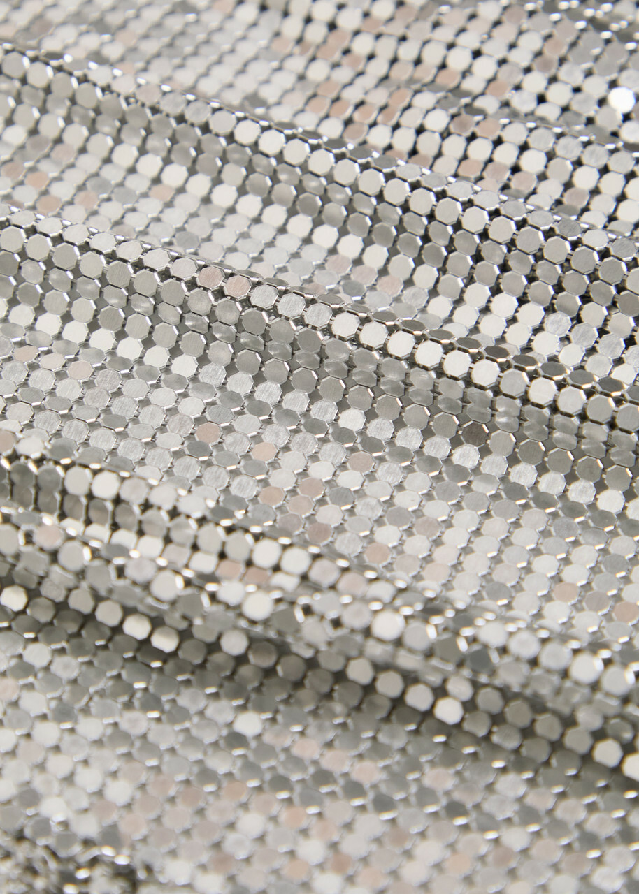 Rabanne Mesh Aluminium Belt - Silver - One Size