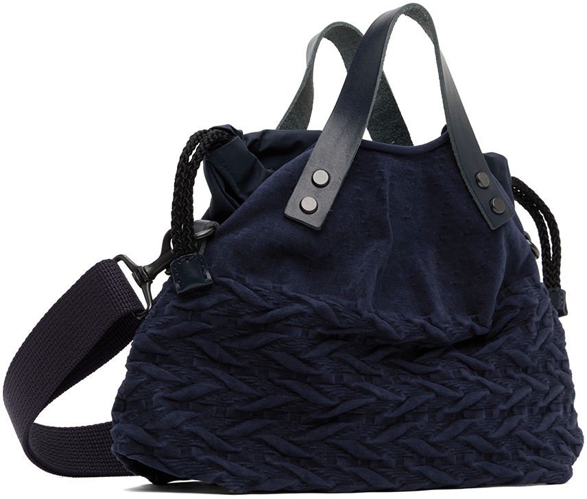 masterpiece Navy Yashiki Edition Textured Messenger Bag MasterPiece Co