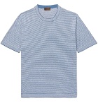 Altea - Striped Linen-Jersey T-Shirt - Men - Blue