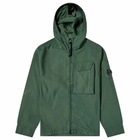 C.P. Company Men's Ottoman Hooded Shirt in Duck Green