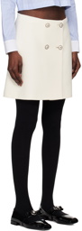 Versace White Wrap Miniskirt