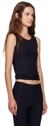 Jil Sander Black Round Neck Sleeveless Tank Top