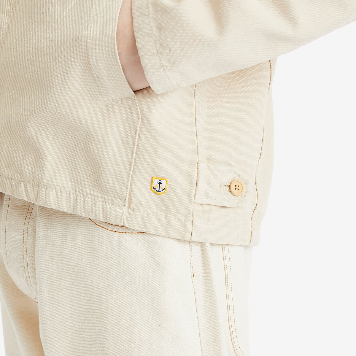 Armor-Lux Men's Fisherman Chore Jacket in Oyster