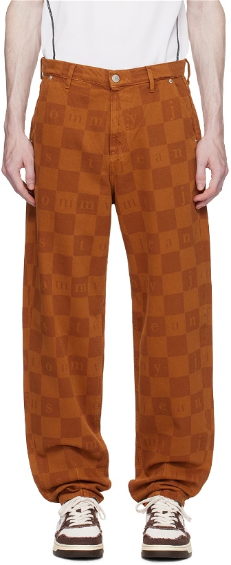 Photo: Tommy Jeans Brown Checkerboard Jeans