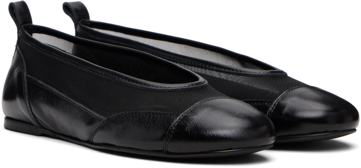 Paloma Wool Black Pili Mesh Ballerina Flats
