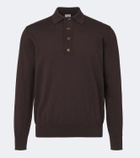 Eleventy Cotton and cashmere polo sweater