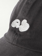 Acne Studios - Logo-Appliquéd Garment-Dyed Cotton Baseball Cap - Gray