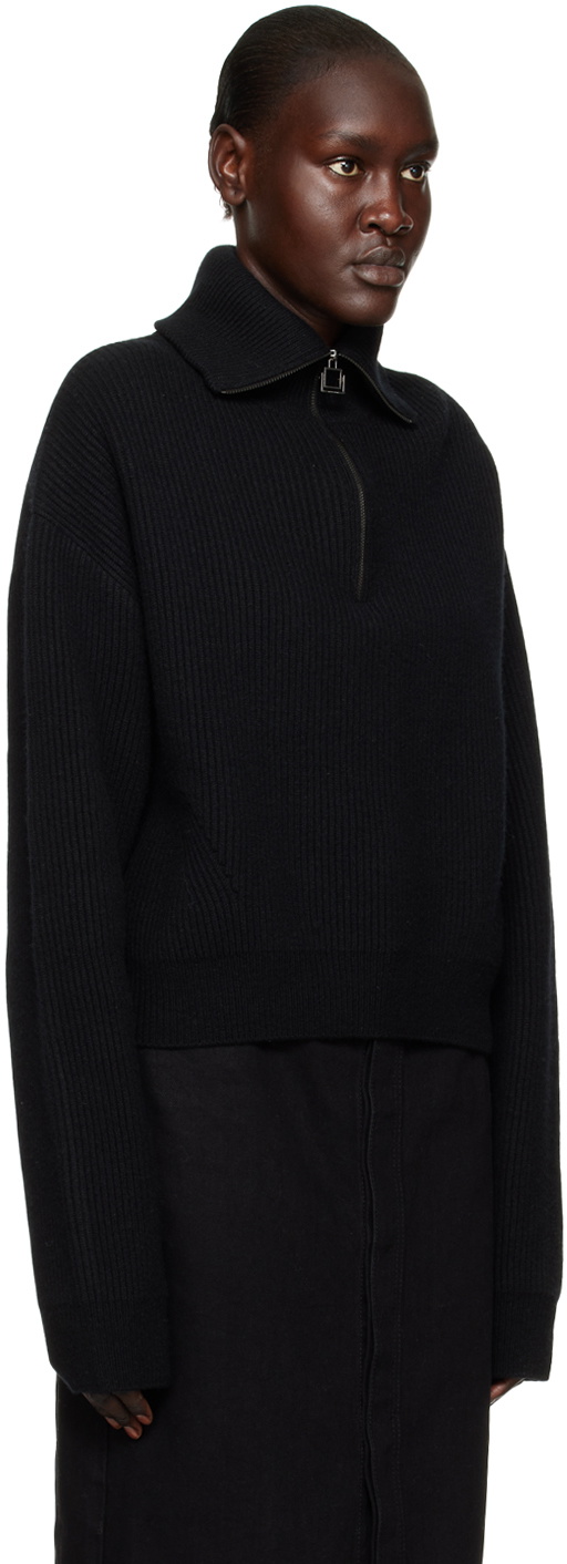 Wooyoungmi Black Half-Zip Sweater