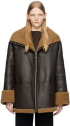 TOTEME Brown Signature Shearling Jacket