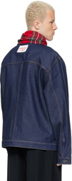 Charles Jeffrey LOVERBOY Navy Scarf Denim Jacket