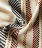 Loro Piana Fringed striped cashmere blanket