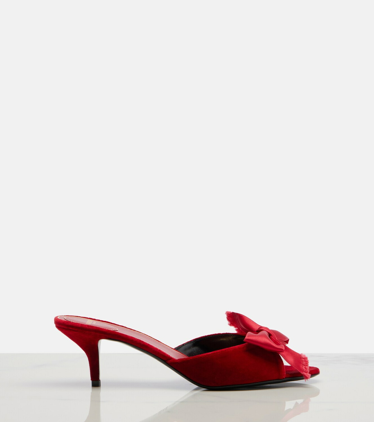 Valentino Garavani Marie A bow-detail velvet mules