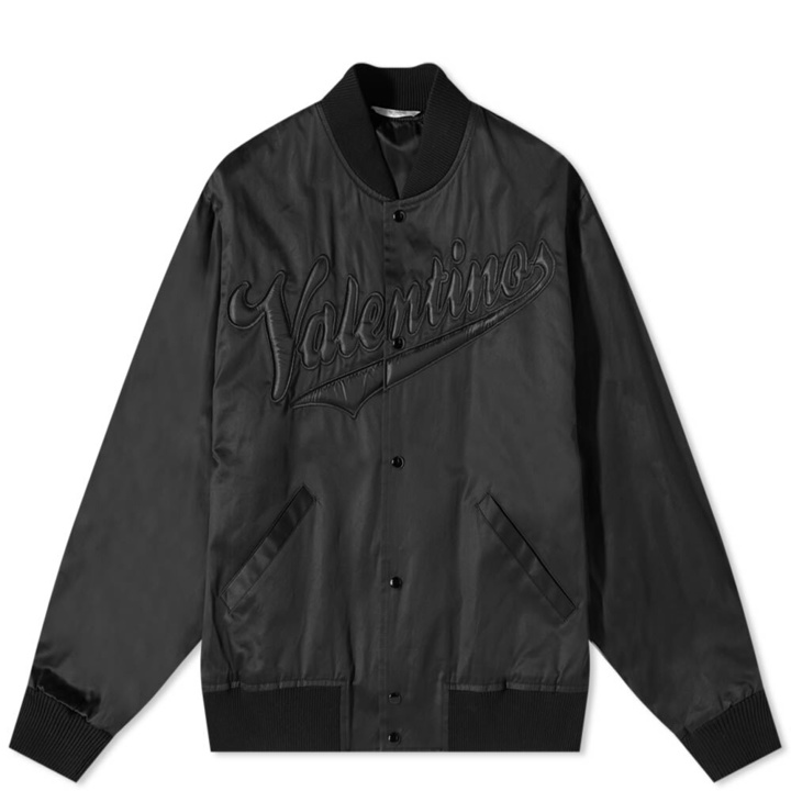 Photo: Valentino Men's Varsity Bomber Jacket in Black