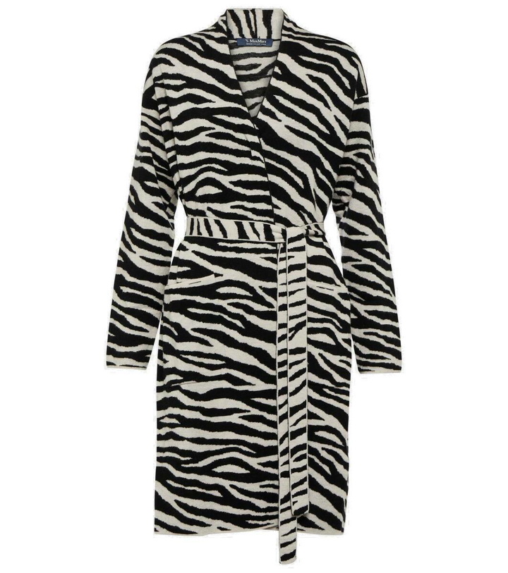 Photo: 'S Max Mara Limbo zebra-print wool and cashmere cardigan