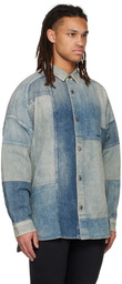 AMBUSH Blue Patchwork Shirt