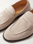 Brunello Cucinelli - Flex Suede Penny Loafers - Neutrals