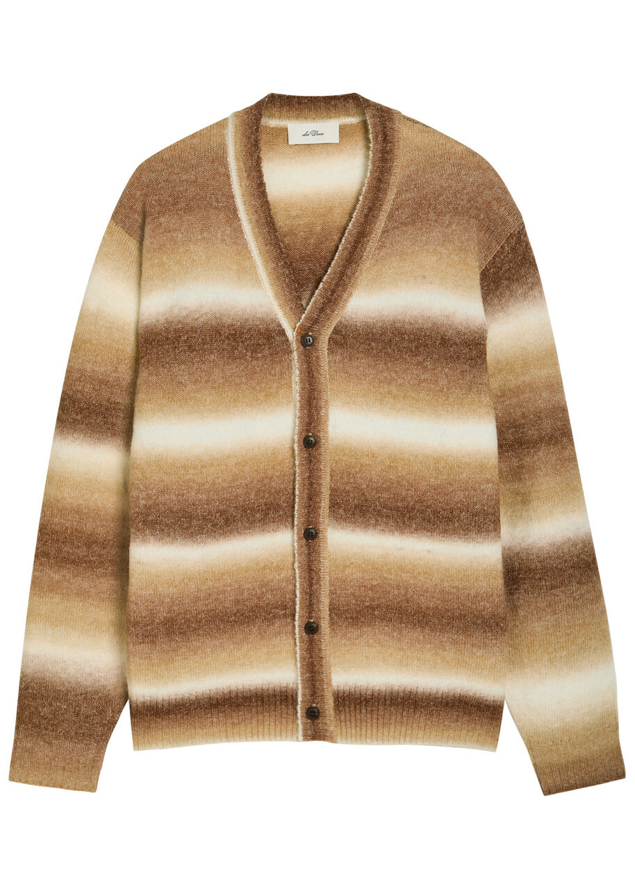 Les Deux Boston Gradient Fine-knit Cardigan Brown