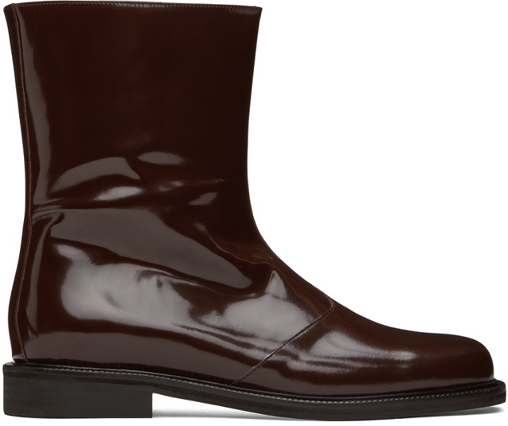 Photo: LE17SEPTEMBRE Brown Patent Leather Boots